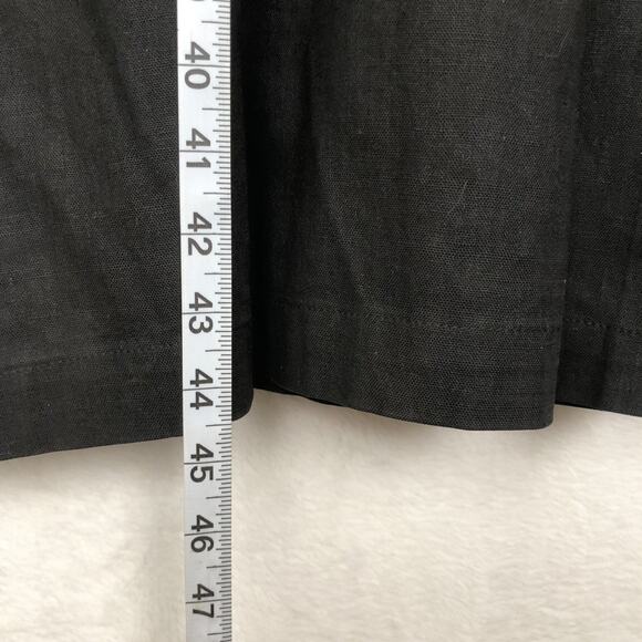 VTG NAYA 1980s Drop Waist Midi Dress Sz S Black Red 100% Cotton Button Pockets - Picture 6 of 12